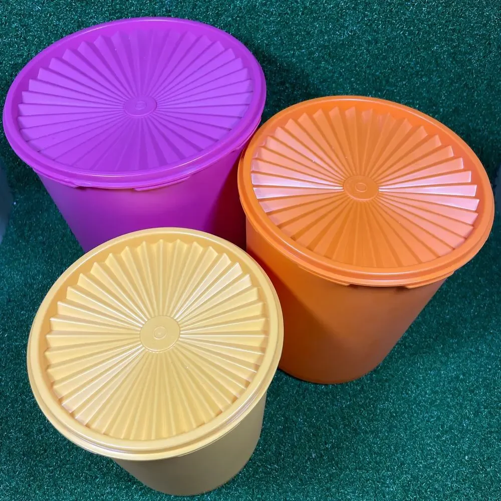 Tupperware Decorator Canister Set of 3 Heritage Collection 2.7L